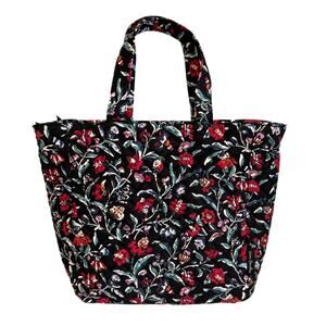 Vera Bradley Satchel Lunchbox Cooler Black Perennials Handle Bag